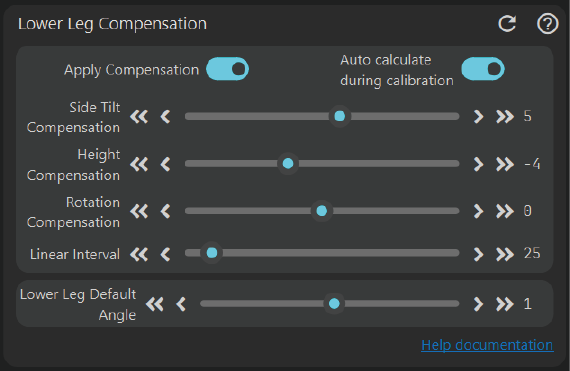 Lower Leg Compensation Panel