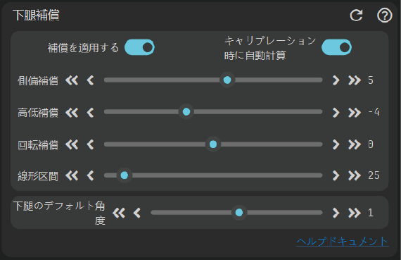 下腿補償パネル